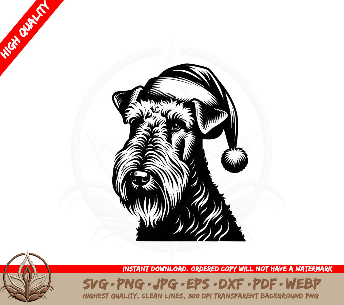 Airedale Santa Pup