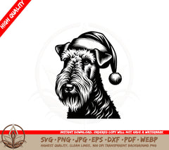 Airedale Santa Pup