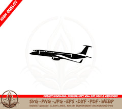 Airplane in the Sky SVG PNG JPG AI PDF DXF EPS WebP Digital Download 