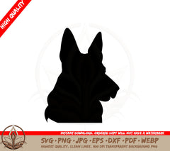 Alert German Shepherd SVG 