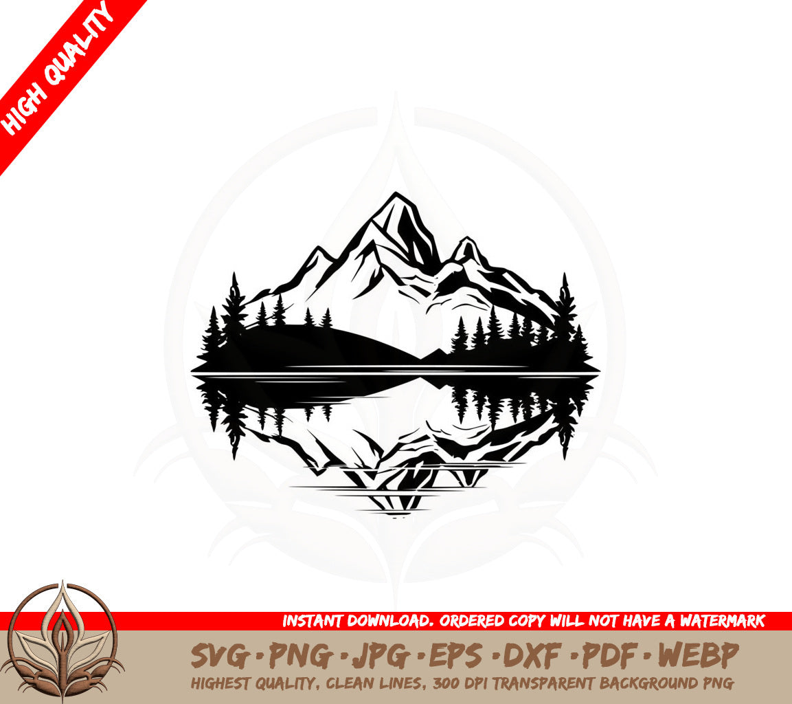 Alpine Reflections SVG Cut File Download 