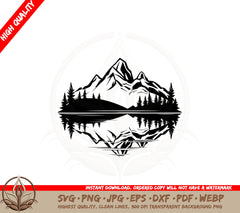 Alpine Reflections SVG Cut File Download 