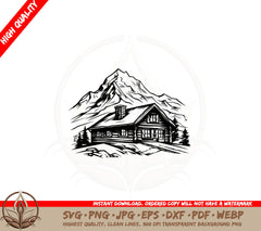 Alpine Retreat SVG PNG JPG AI PDF DXF EPS and WebP Digital Download 