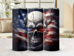 American Flag Patriotic Skull 20oz Tumbler Design | Sublimation Wrap with Lightning Effect | Electric Military Skull Flag Tumbler Graphic | Tumbler Wrap | 20oz tumbler wrap, 3D effect, 3D Skull, aesthetic charm, American Flag, high-quality print, inspiring design, memorable design, national pride, new arrival, patriotic spirit, PNG file, Skulls, Skulls Tumbler Wrap, straight format, sublimation design, tapered format, tumbler upgrade, valor, vibrant colors, Vision of Valor, visionary strength, visually stim