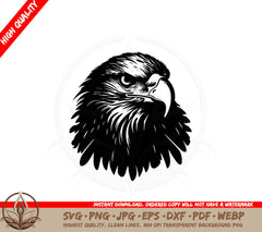 American Bald Eagle SVG PNG JPG AI PDF DXF EPS and WebP Digital Download 