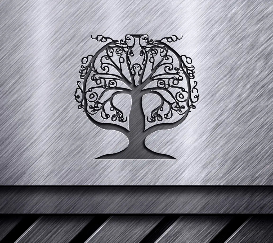 Abstract Swirling Tree SVG -  Outline SVG