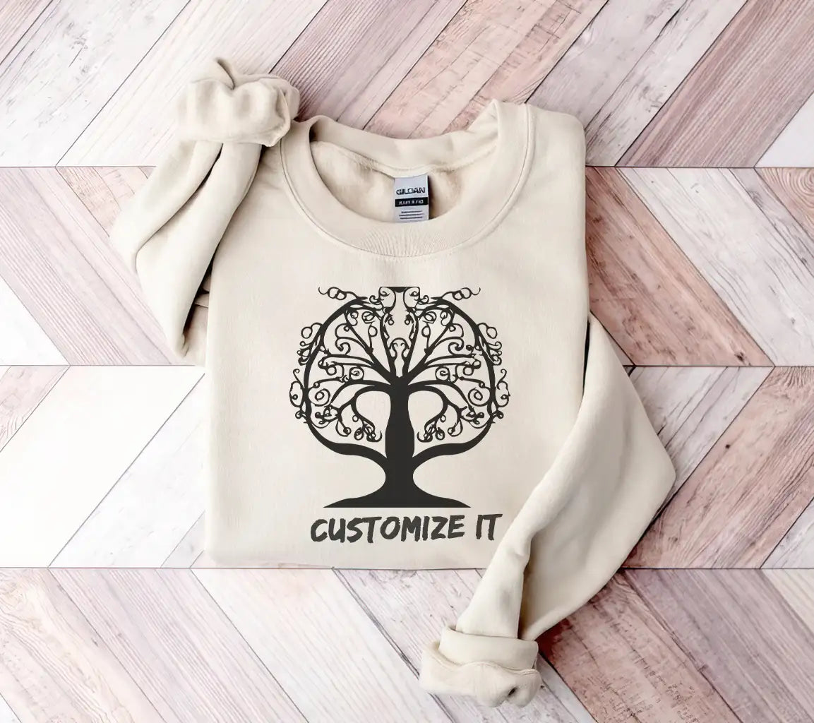 Abstract Swirling Tree SVG -  Outline SVG
