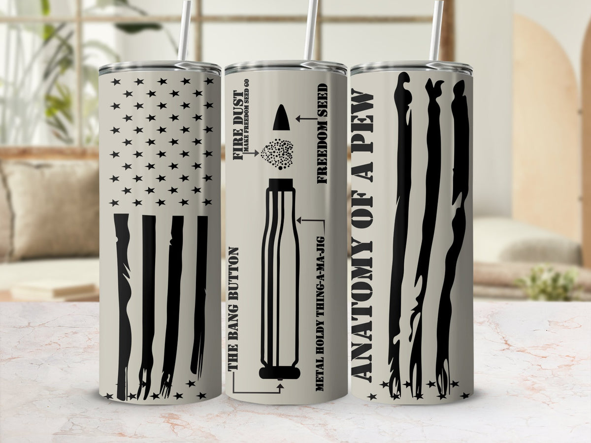 Anatomy of a Pew 20oz Skinny Tumbler Wrap PNG, SVG, JPG Sublimation De | Pew 20oz Skinny Tumbler Wrap PNG, SVG, JPG Sublimation Design