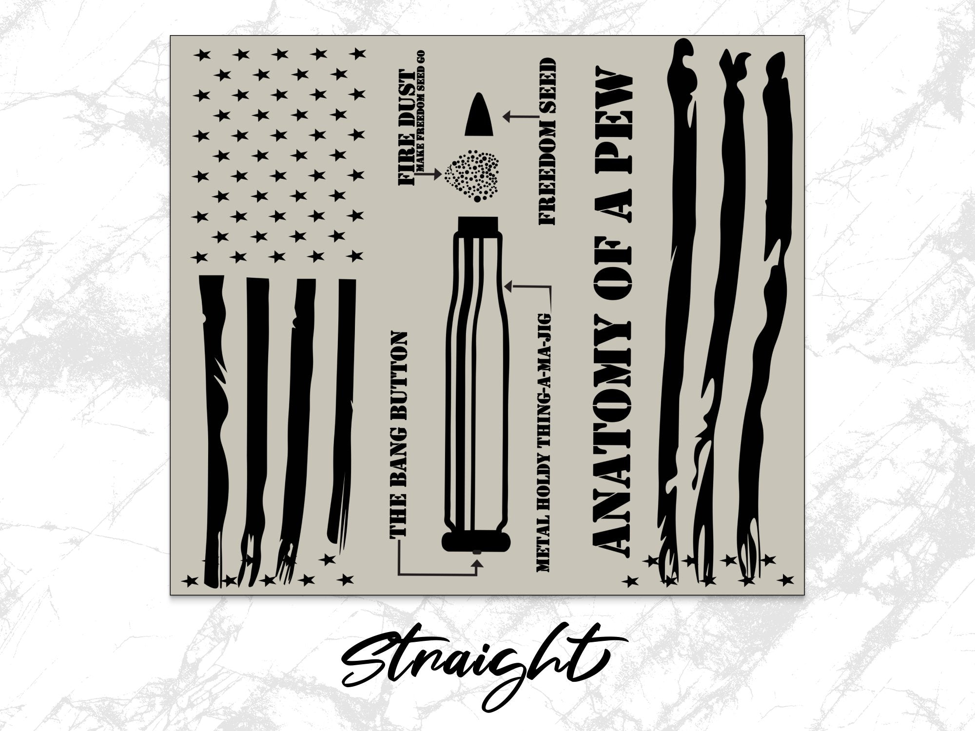 Anatomy of a Pew 20oz Skinny Tumbler Wrap PNG, SVG, JPG Sublimation De | Pew 20oz Skinny Tumbler Wrap PNG, SVG, JPG Sublimation Design