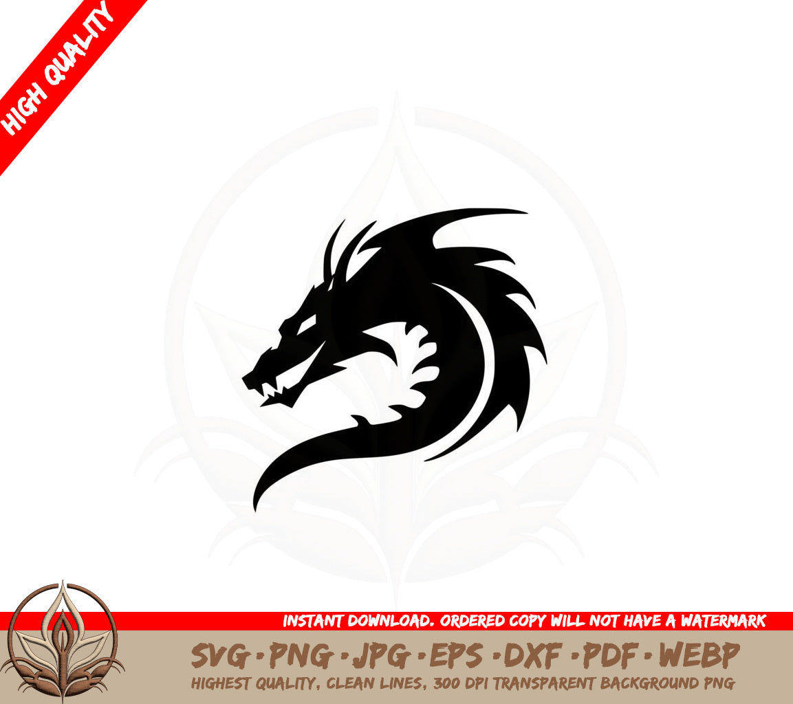 Ancient Dragon SVG PNG JPG AI PDF DXF EPS and WebP - Digital Download 