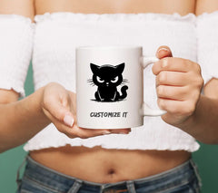 Angry Black Cat Silhouette SVG - Digital Clipart SVG