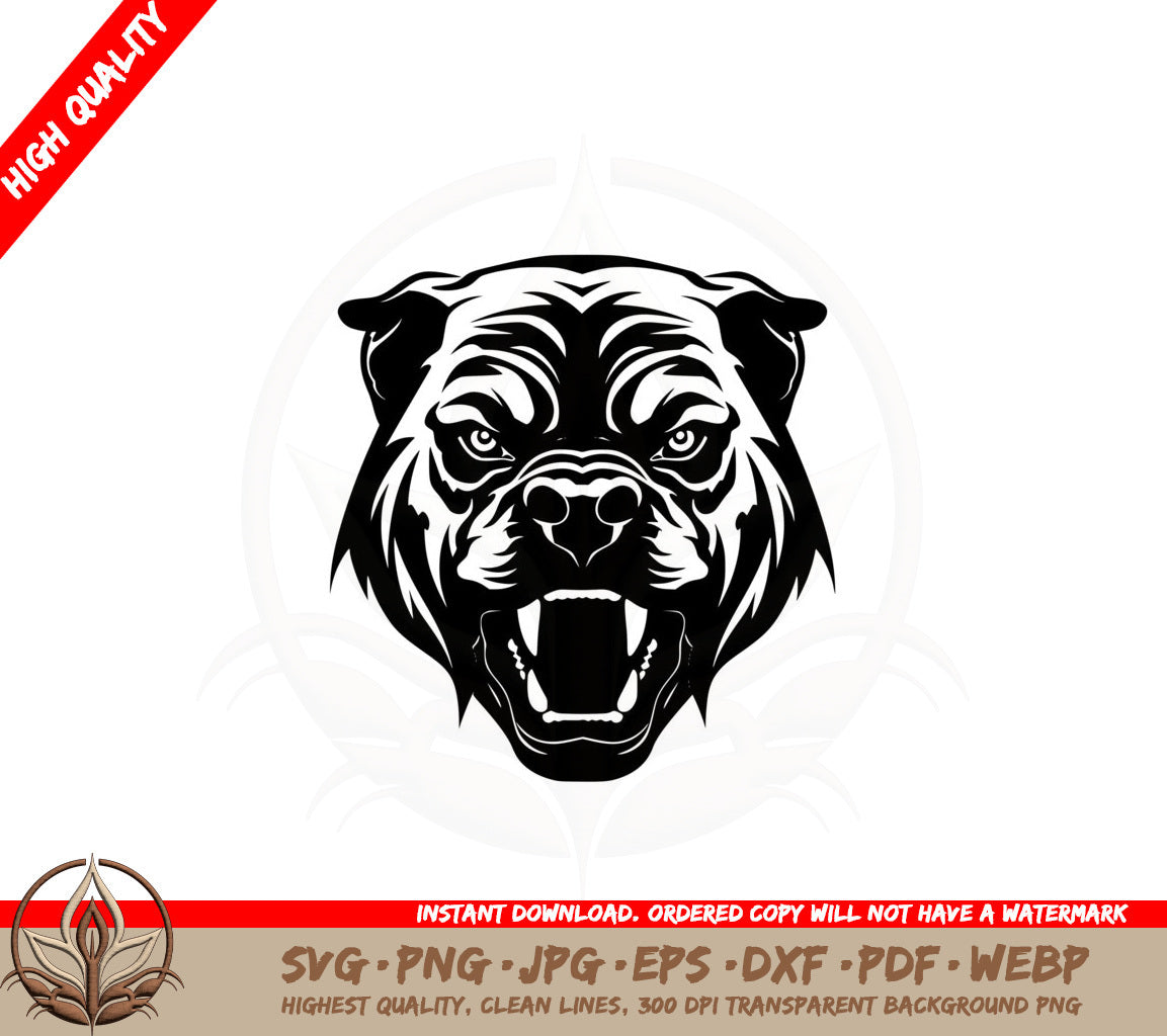 Angry Dog SVG Cut File Design 