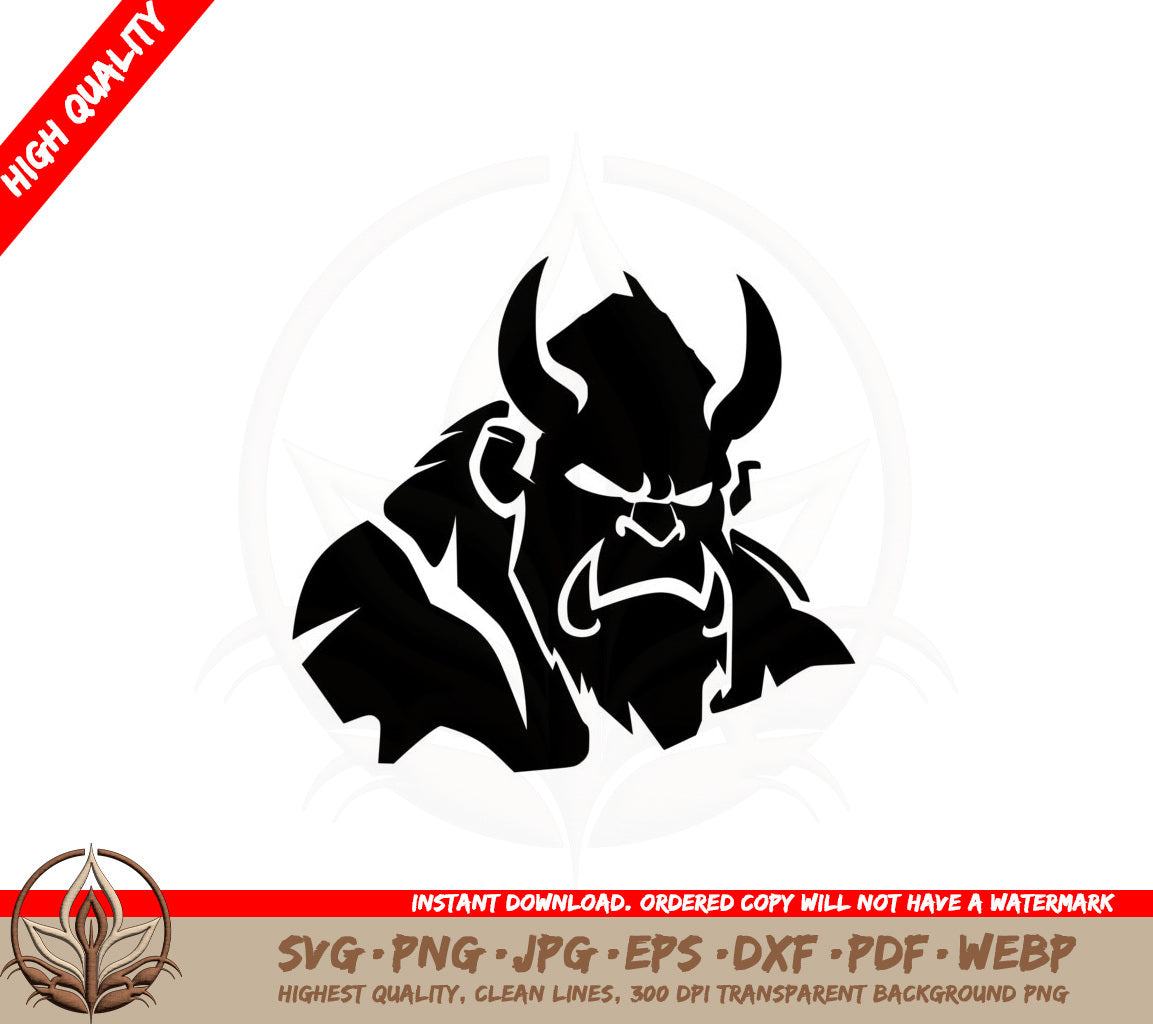 Angry Orc SVG PNG JPG AI PDF DXF EPS and WebP - Digital Download 