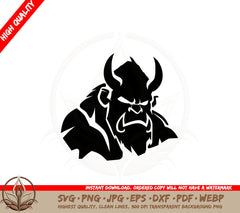Angry Orc SVG PNG JPG AI PDF DXF EPS and WebP - Digital Download 