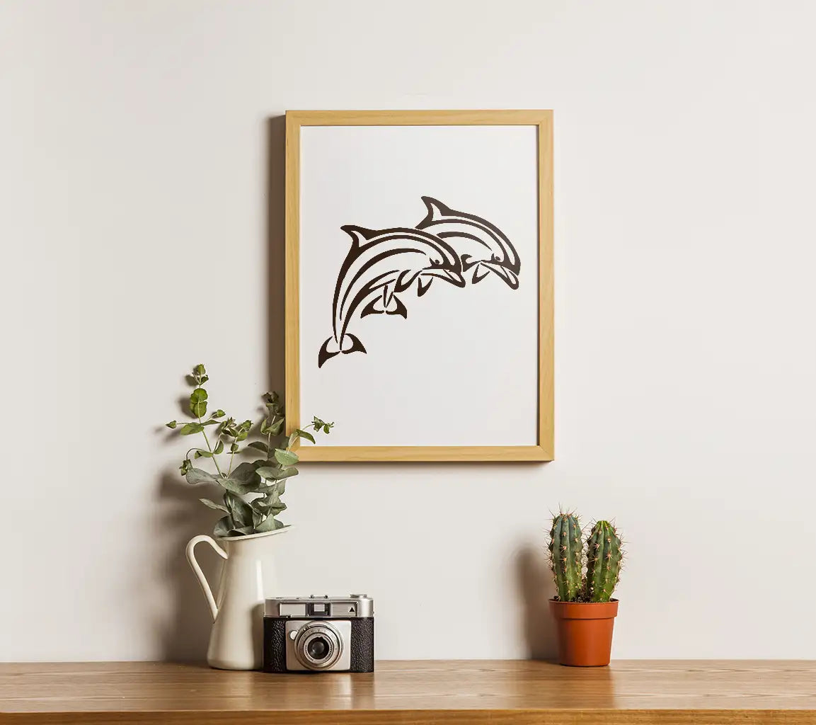  Dolphin Silhouette SVG - Jumping Duo SVG