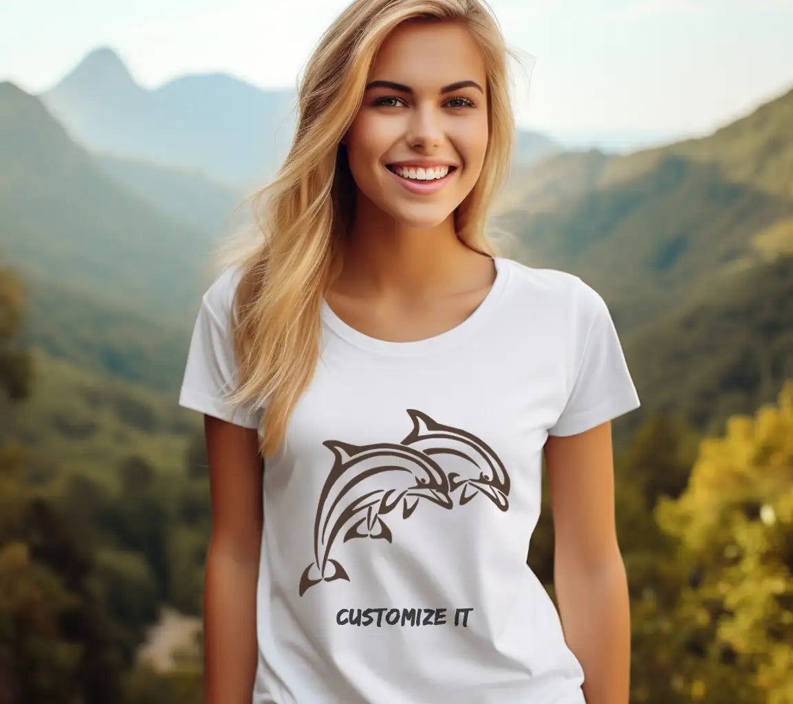  Dolphin Silhouette SVG - Jumping Duo SVG