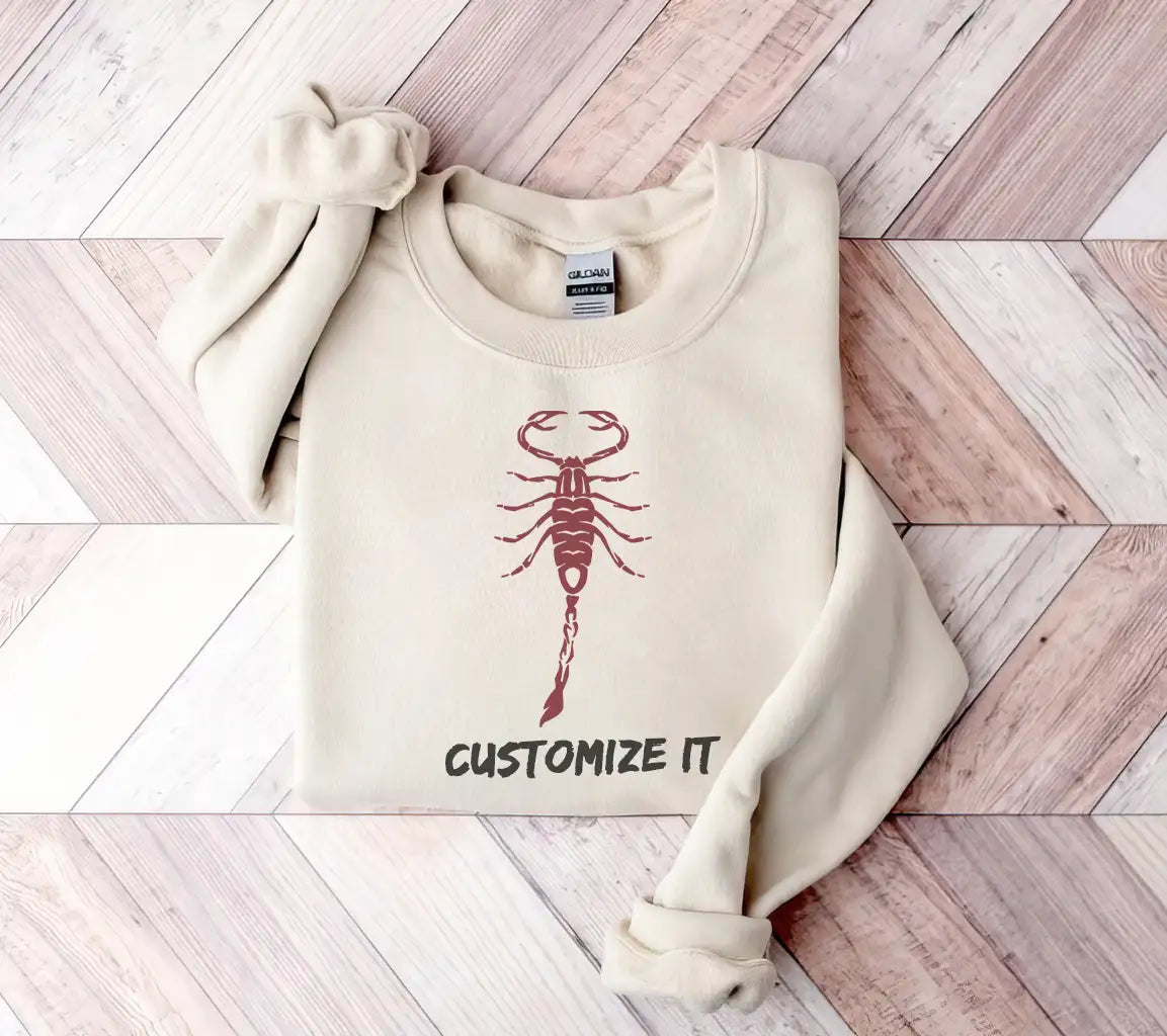 Red Scorpion with Long Tail SVG - Line Art Illustration SVG