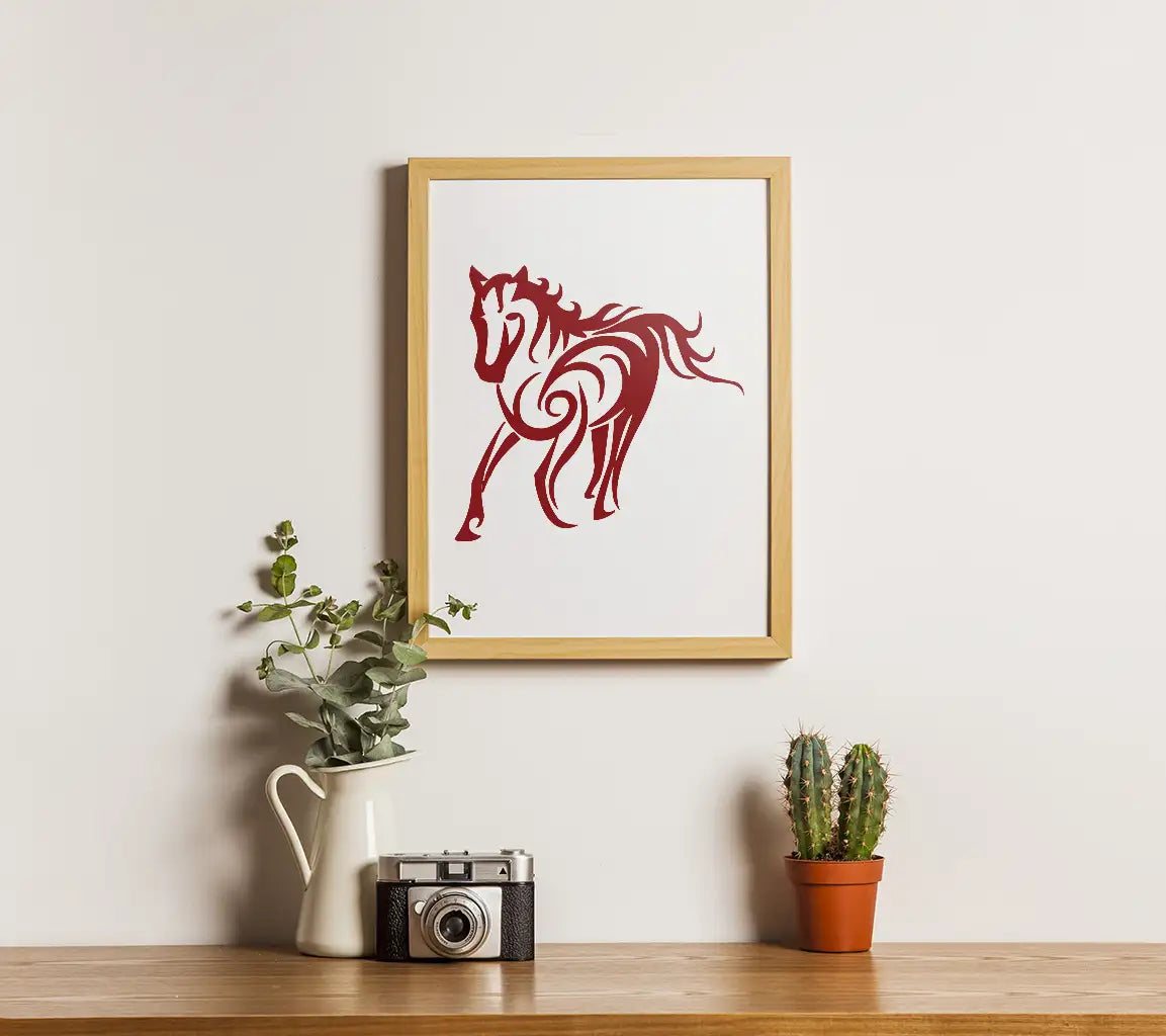 Red Horse Silhouette SVG - Animal, Unicorn Design SVG