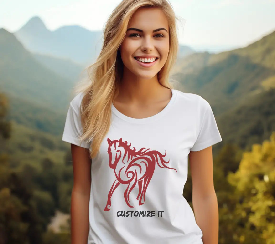Red Horse Silhouette SVG - Animal, Unicorn Design SVG