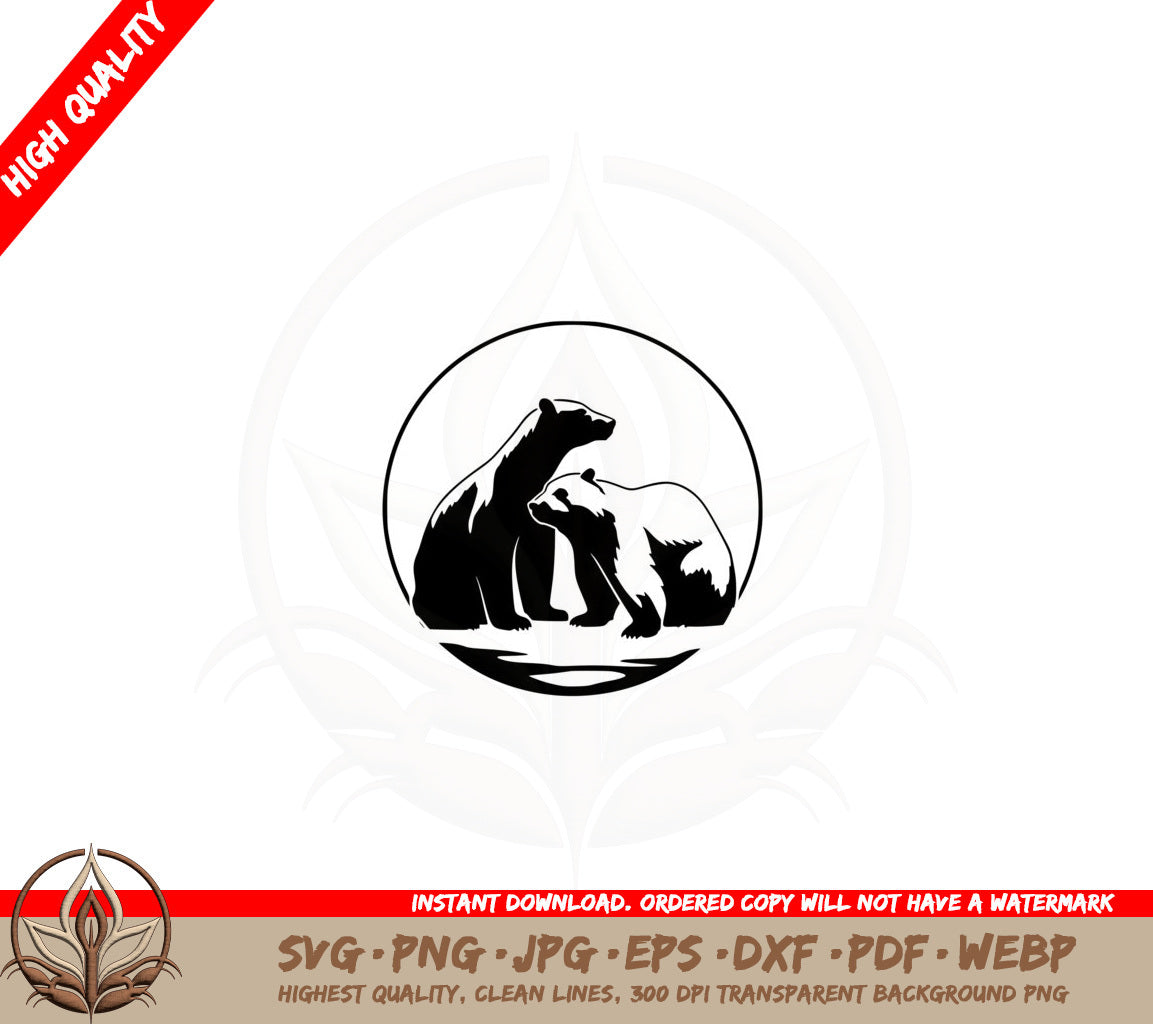 Arctic Bears SVG PNG JPG AI PDF DXF EPS and WebP - Digital Download 