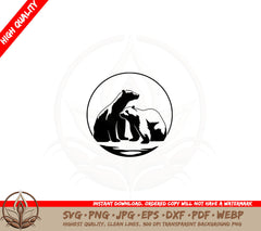 Arctic Bears SVG PNG JPG AI PDF DXF EPS and WebP - Digital Download 