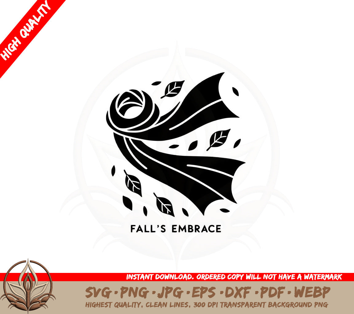 Autumn Scarf Digital Design SVG 