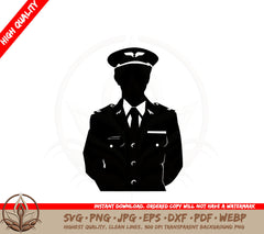 Aviator SVG PNG JPG AI PDF DXF EPS WebP - Digital Download 