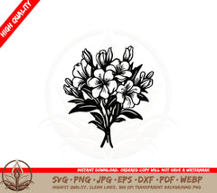 Azalea Bouquet SVG Cut File Download 