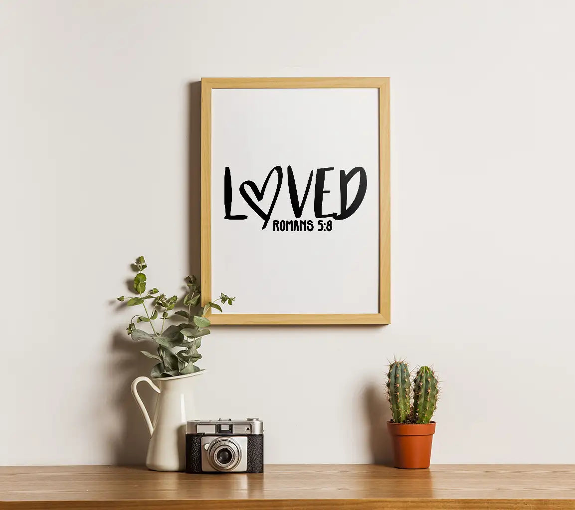  Loved Heart SVG - Baby Roman Font SVG