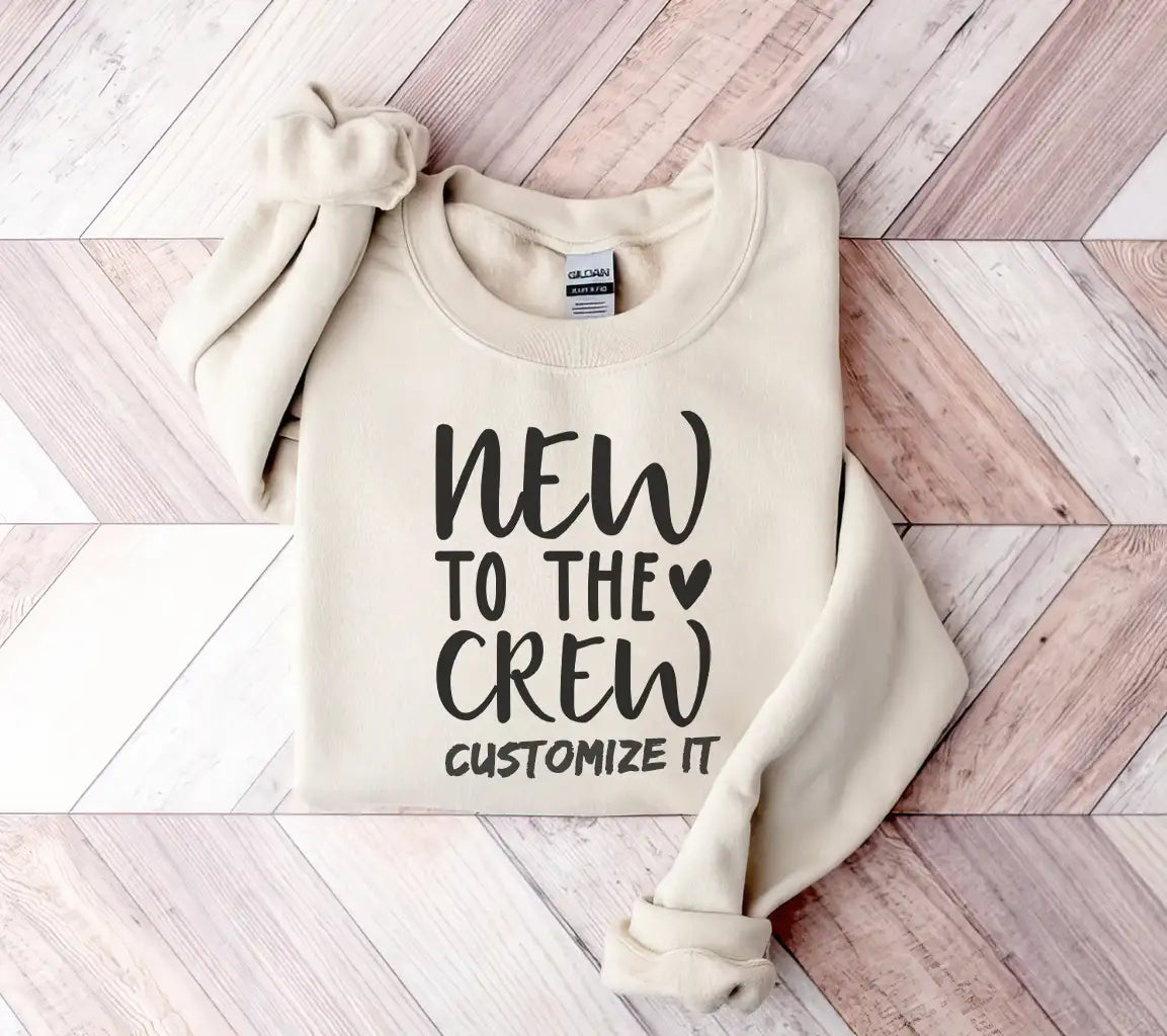 New to the Crew SVG - Black Text on White Background SVG