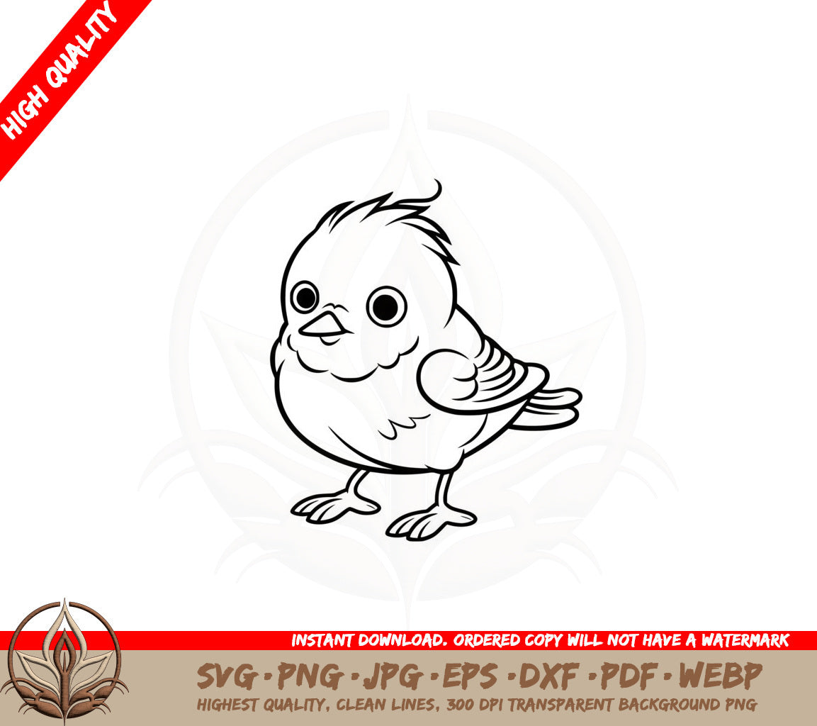 Baby Birdy SVG PNG JPG AI PDF DXF EPS and WebP Digital Cut File 