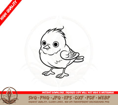 Baby Birdy SVG PNG JPG AI PDF DXF EPS and WebP Digital Cut File 