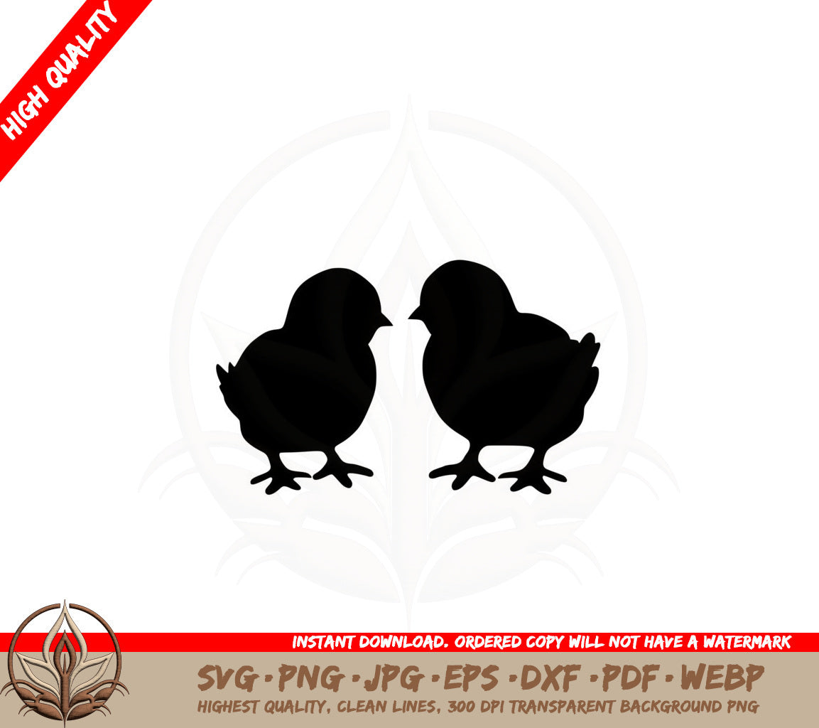 Baby Chicks SVG PNG JPG AI PDF DXF EPS and WebP - Digital Product File 
