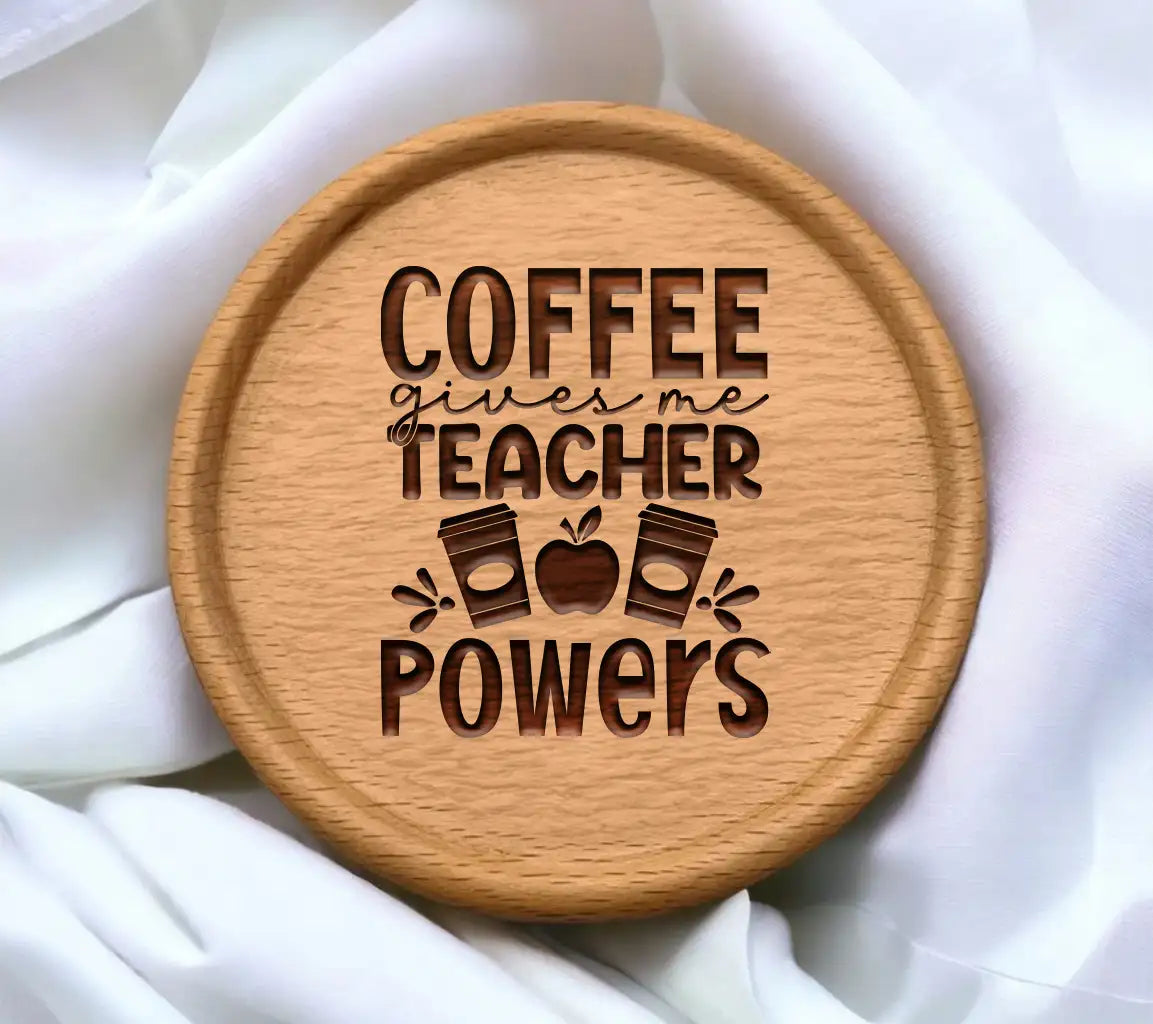 Coffee Gives Me Teacher Powers SVG - Back to School Design SVG