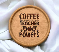 Coffee Gives Me Teacher Powers SVG - Back to School Design SVG