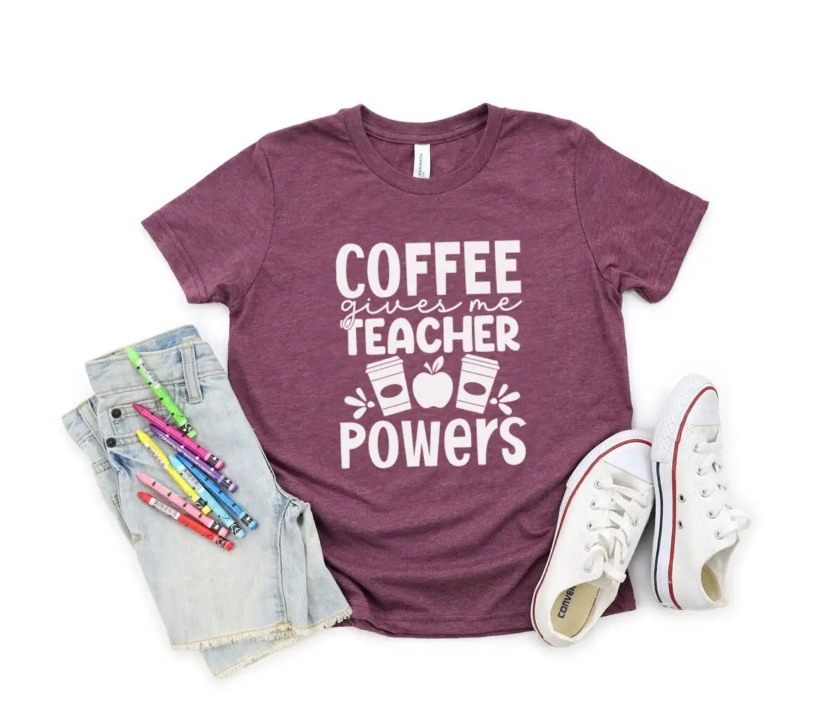 Coffee Gives Me Teacher Powers SVG - Back to School Design SVG