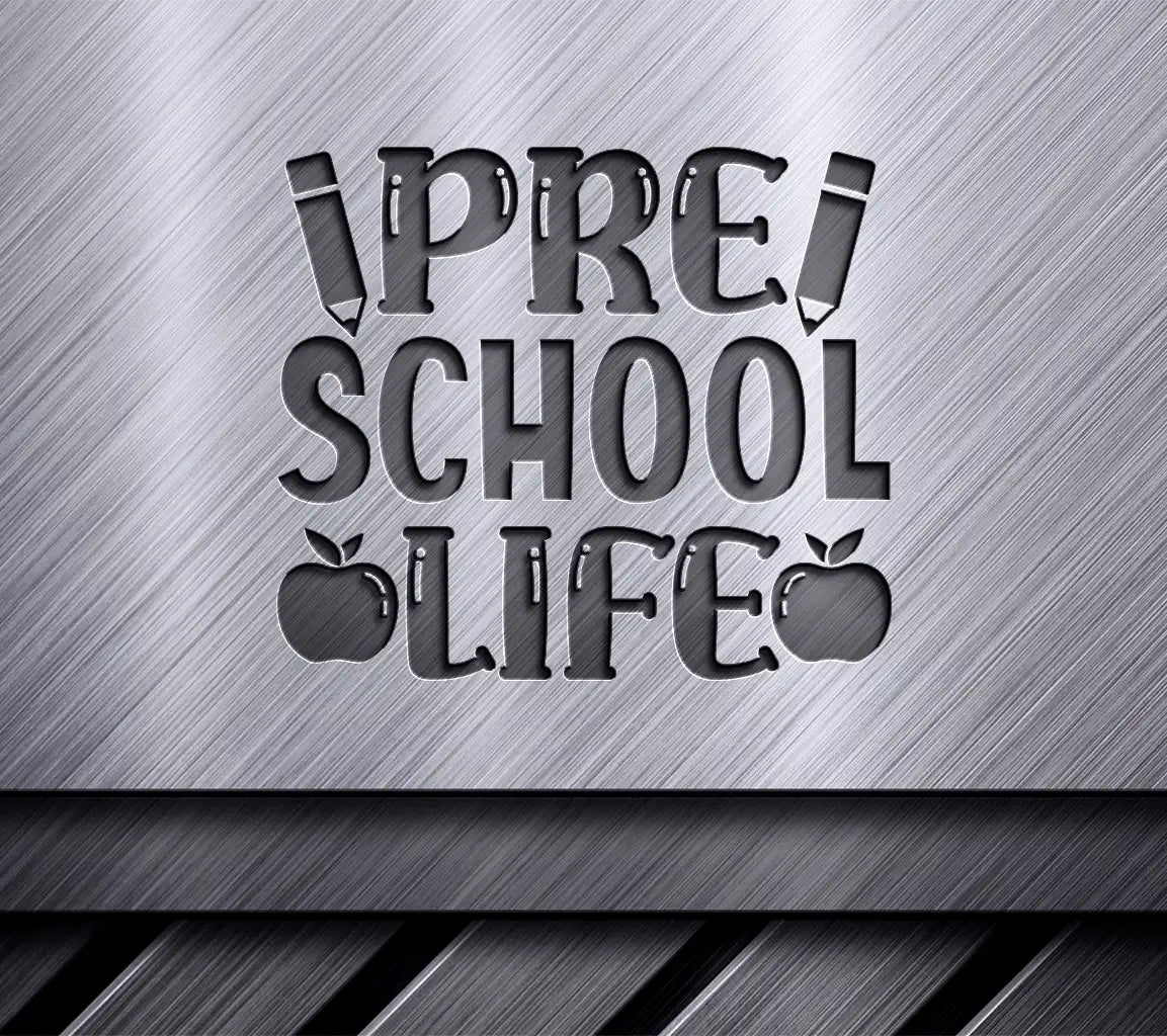 Preschool Life SVG Design - Apples, Pencils, Back to School SVG