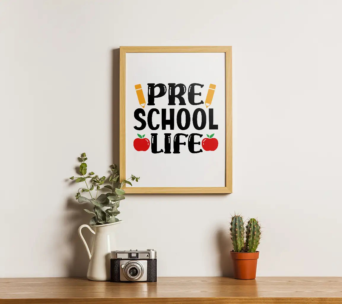 Preschool Life SVG Design - Apples, Pencils, Back to School SVG