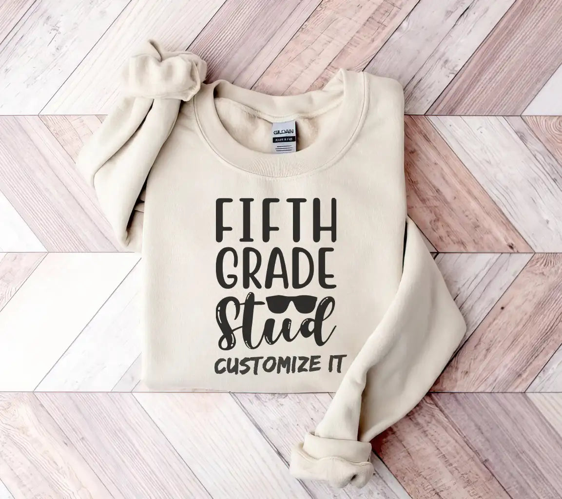 Fifth Grade Stud with Sunglasses SVG - Back to School Design SVG