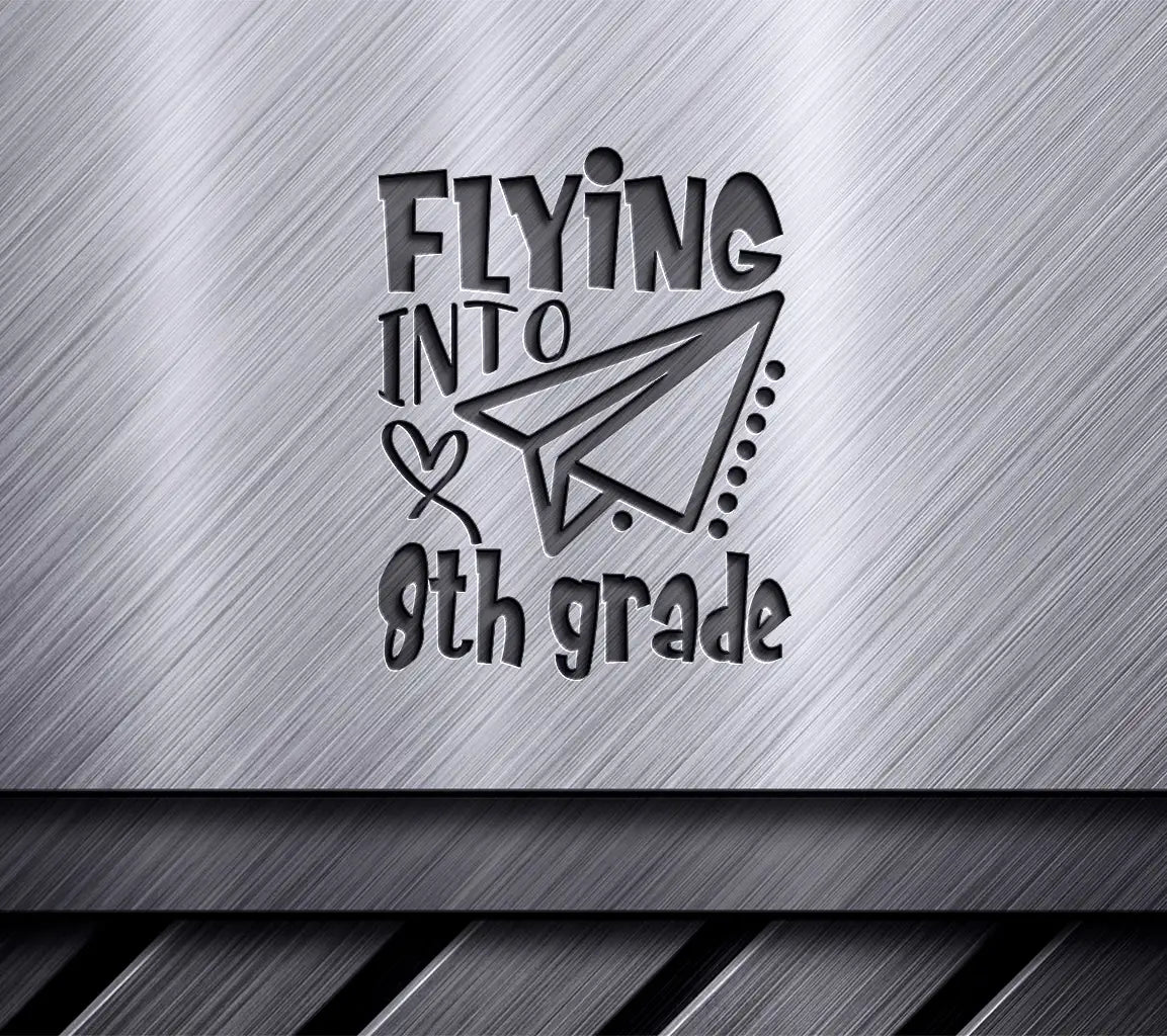 Flying Into 8th Grade Paper Airplane SVG - Back to School Design SVG