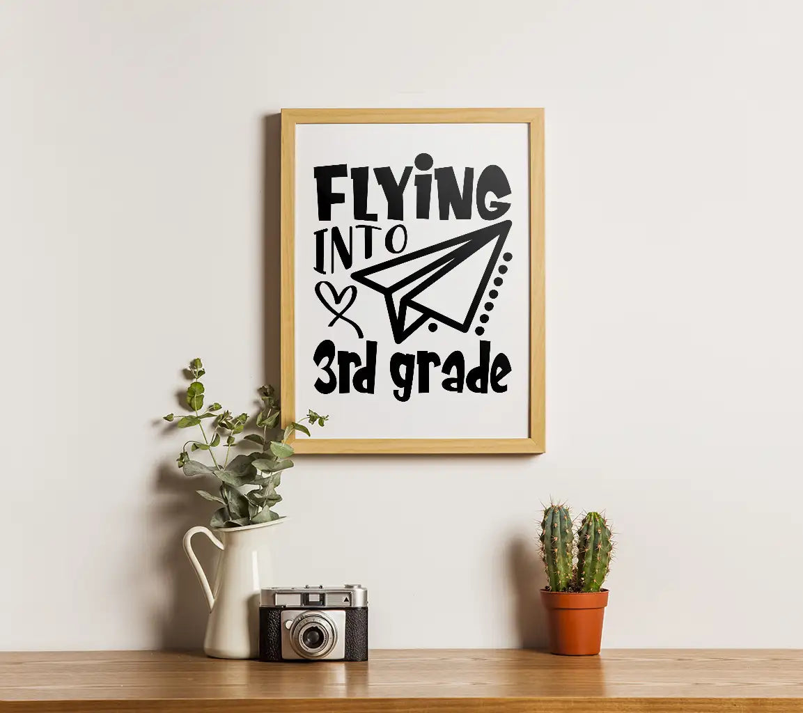 Flying Into Third Grade Paper Airplane SVG -  SVG
