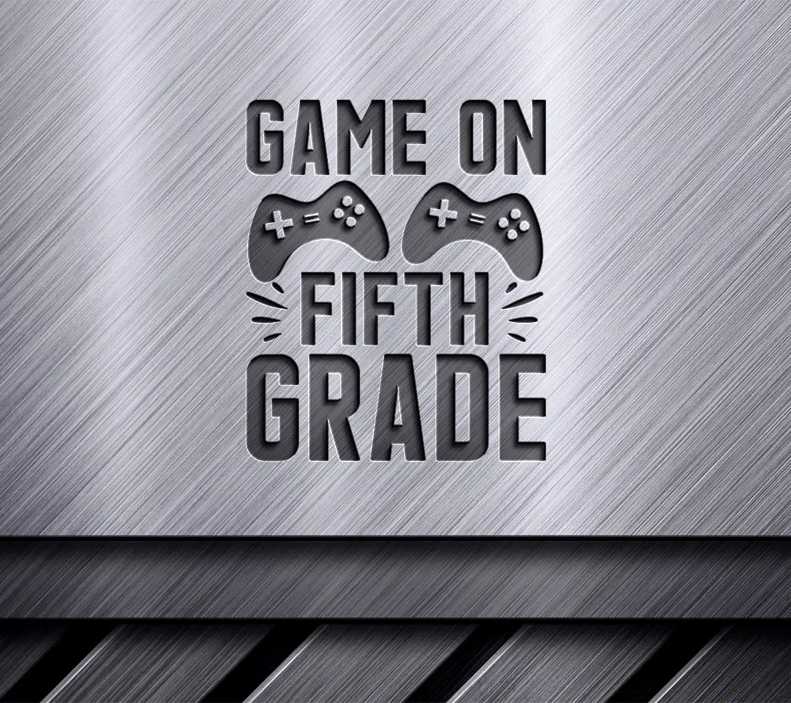 Game On Fifth Grade -  T-Shirt SVG with Controllers SVG