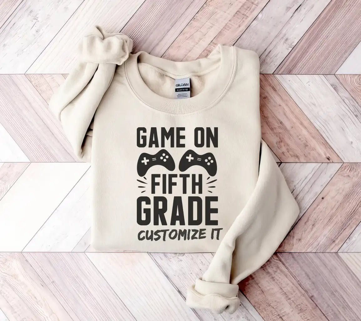 Game On Fifth Grade -  T-Shirt SVG with Controllers SVG