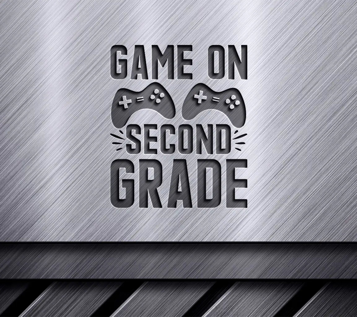 Game On Second Grade SVG -  T-Shirt Design with Controllers SVG