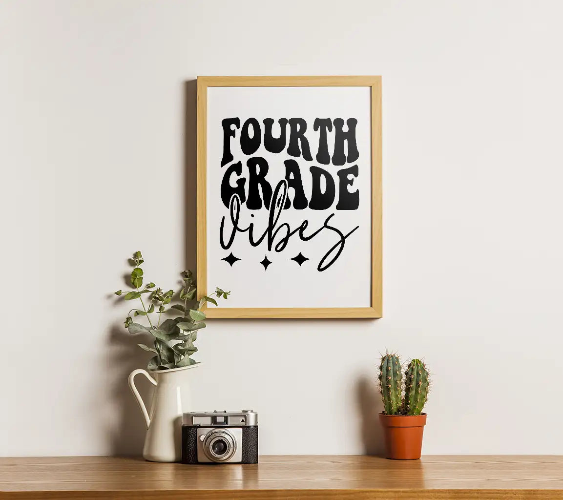 Fourth Grade Vibes SVG -  Back to School Clipart SVG