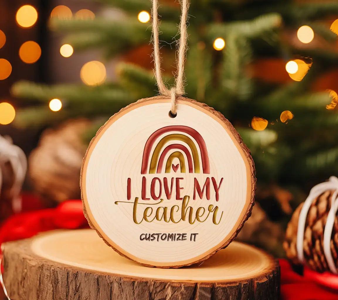Rainbow I Love My Teacher SVG Cut File - Back to School SVG