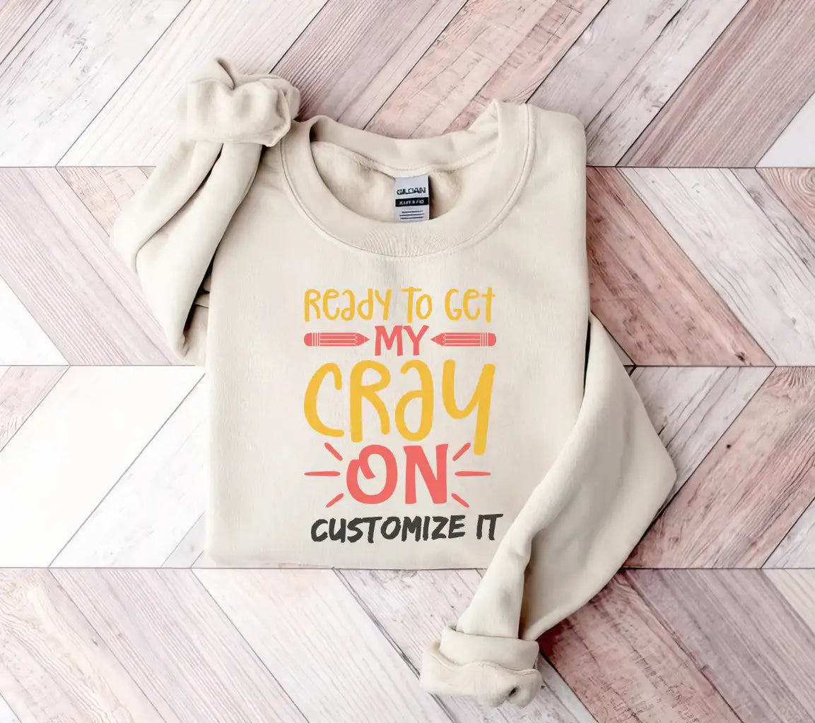 Ready to Get My Cray On - Back to School Yellow & Red SVG SVG