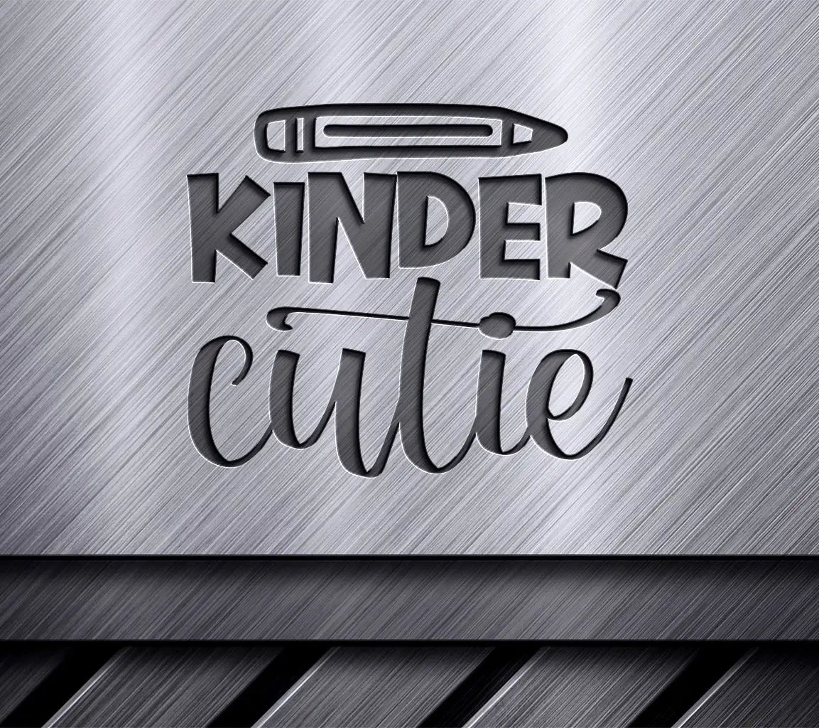 Kinder Cutie Back-to-School SVG Logo -  Pencil Design SVG
