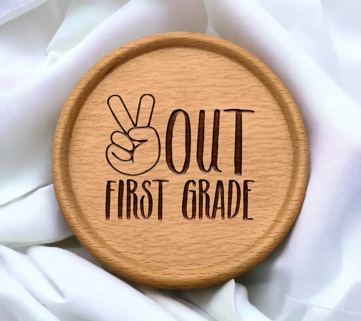  Out First Grade Peace Sign SVG - Back to School SVG