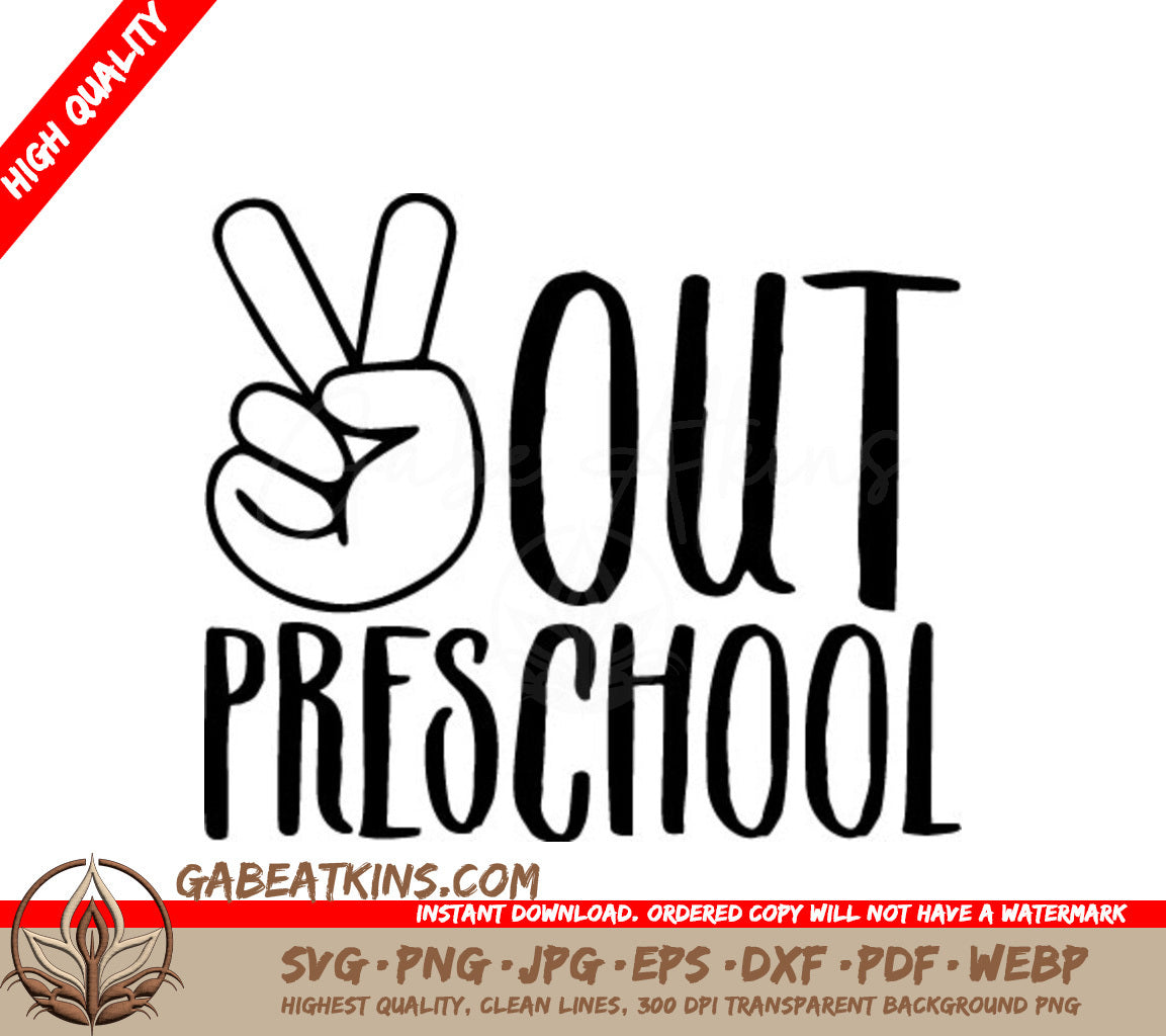  Peace Sign Preschool Logo SVG - Back to School SVG